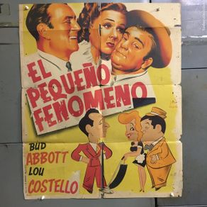 Cine: ODC C003 EL PEQUEÑO FENOMENO BUD ABBOTT LOU COSTELLO POSTER ORIGINAL 70X100 ESTRENO LITOGRAFIA